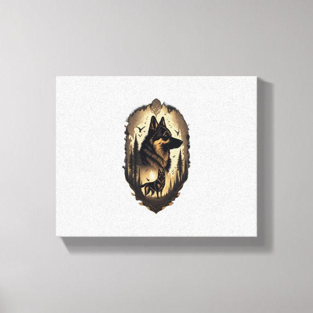 The German Shepherd 005  Canvas Print (Front)