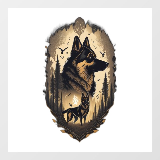 The German Shepherd 005  Floor Decals (Front)