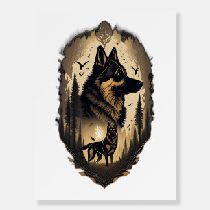 The German Shepherd 005 Foam Board