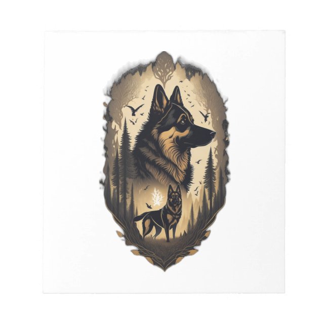 The German Shepherd 005  Notepad (Front)
