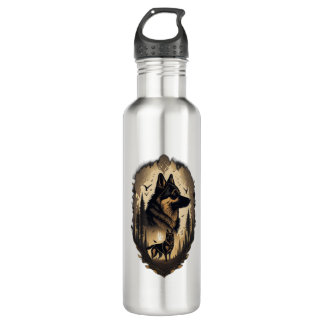 The German Shepherd 005  Stainless Steel Water Bottle