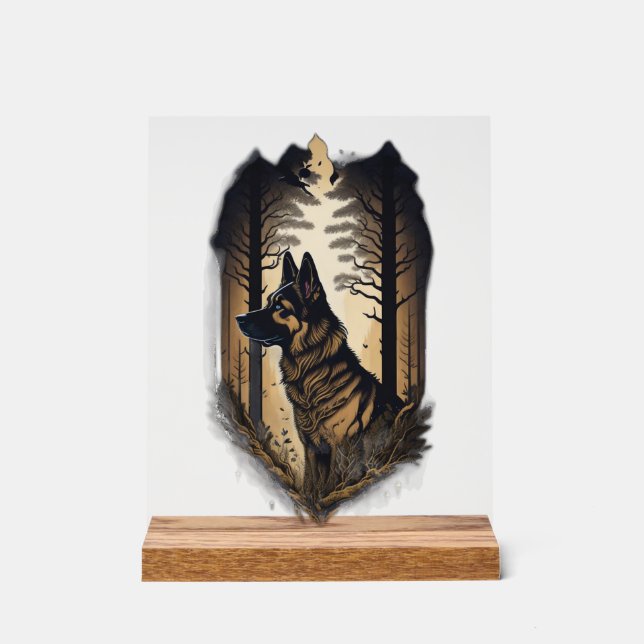 The German Shepherd 006  Acrylic Sign (Front)