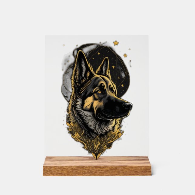 The German Shepherd 007 Acrylic Sign (Front)