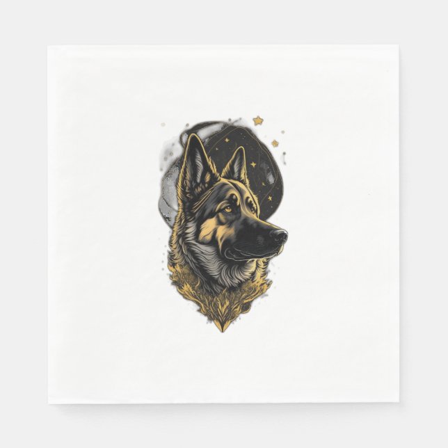 The German Shepherd 007 Napkins (Front)