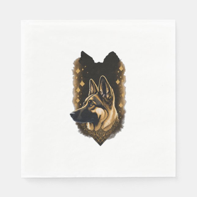 The German Shepherd 011  Napkins (Front)