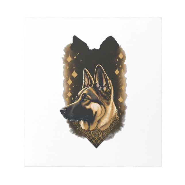 The German Shepherd 011  Notepad (Front)