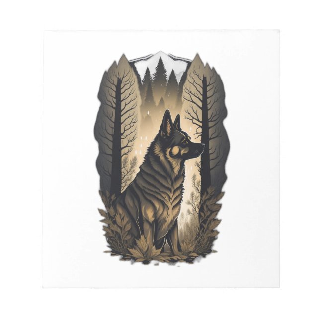 The German Shepherd 013  Notepad (Front)