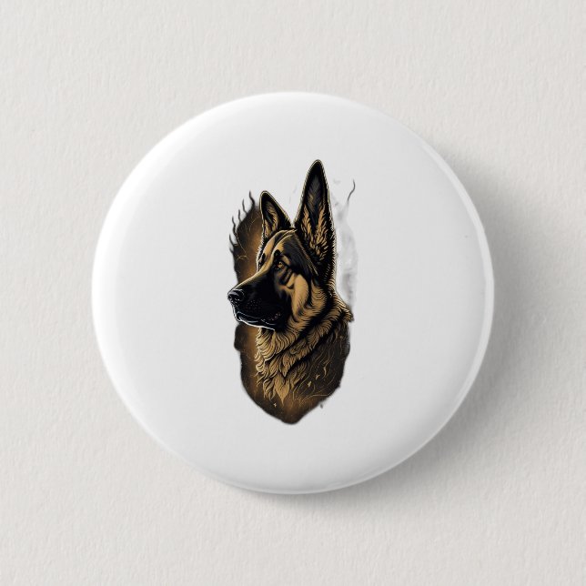 The German Shepherd   Button (Front)