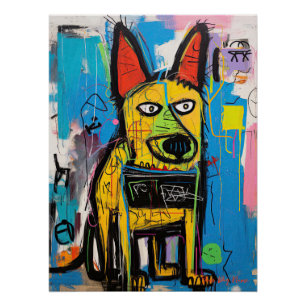The German Shepherd Dog Graffiti 01 - Leonardo Abb Poster