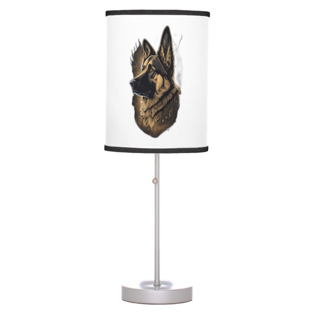 The German Shepherd   Table Lamp (Front)