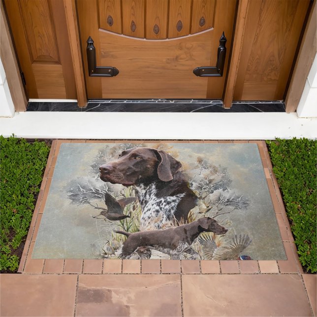 The German Shorthaired Pointer or Deutsch Kurzhaar Doormat (Outdoor)