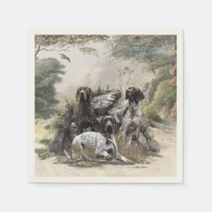 The German Shorthaired Pointer or Deutsch Kurzhaar Napkins