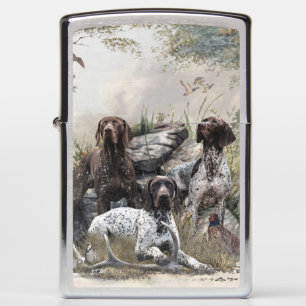 The German Shorthaired Pointer or Deutsch Kurzhaar Zippo Lighter