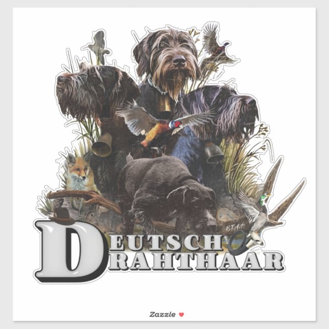 The German Wirehaired Pointer Sticker (Sheet)