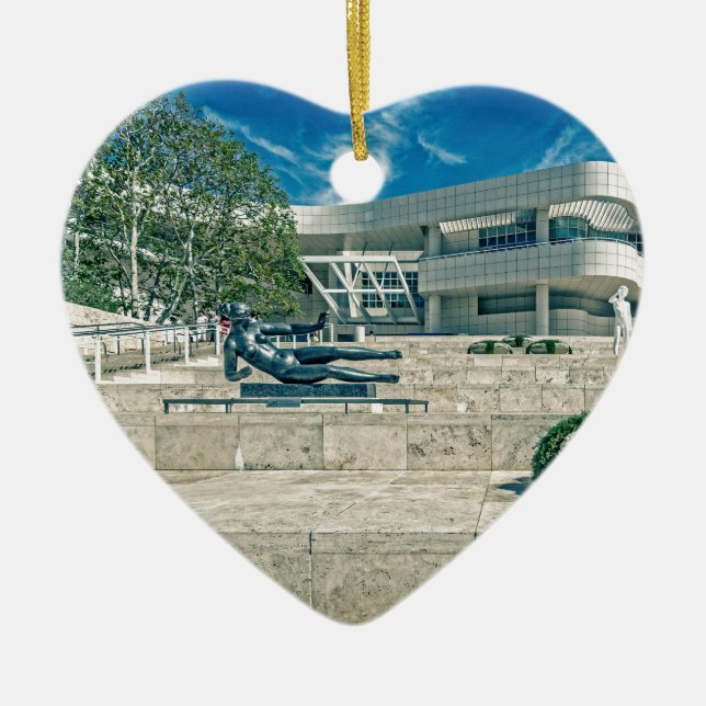 The Getty Center Arrival Plaza Ceramic Ornament (Front)