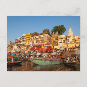 The Ghats of Varanasi on the Ganges Postcard