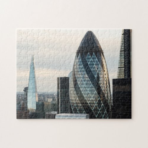 The Gherkin  The Shard London Urban Panorama Jigsaw Puzzle