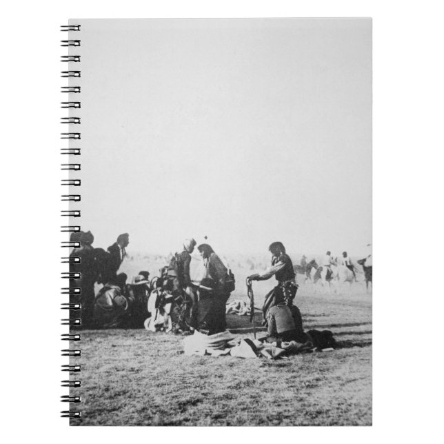The Ghost Dance, South Dakota, 1890 (b/w photo) Notebook (Front)