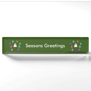 The Ghost of Christmas Presents Funny Custom Desk Name Plate