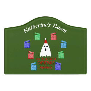 The Ghost of Christmas Presents Funny Custom Door Sign