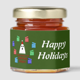 The Ghost of Christmas Presents Funny Custom Honey Jar Favors