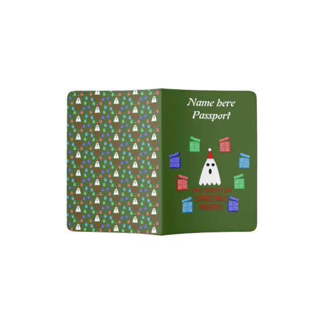 The Ghost of Christmas Presents Funny Custom Passport Holder (Opened)