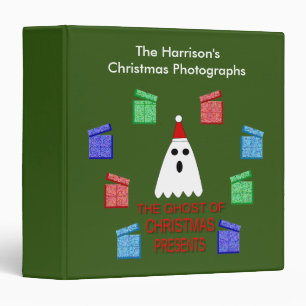 The Ghost of Christmas Presents Funny Custom Photo 3 Ring Binder
