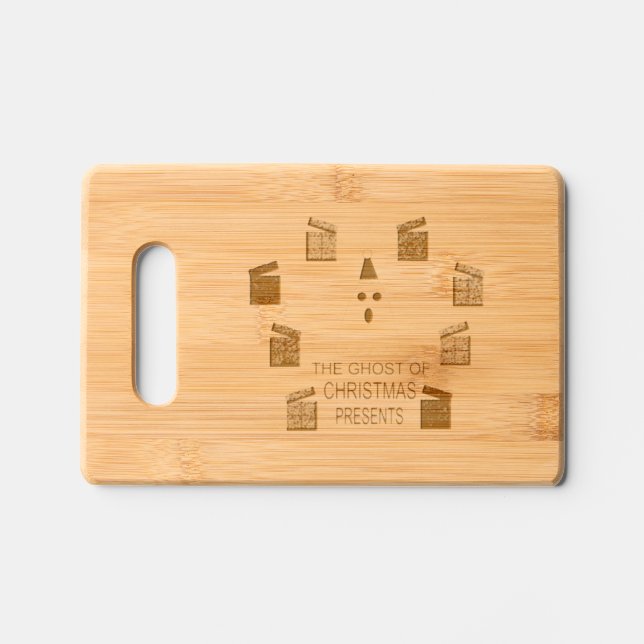 The Ghost of Christmas Presents Funny Engraved Cutting Board (Front)