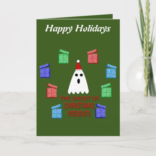 The Ghost of Christmas Presents Funny Festive Card