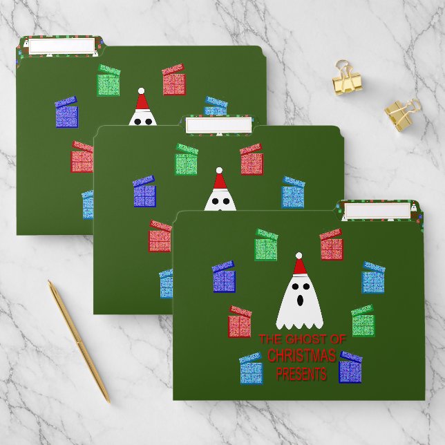 The Ghost of Christmas Presents Funny File Folder (Set)