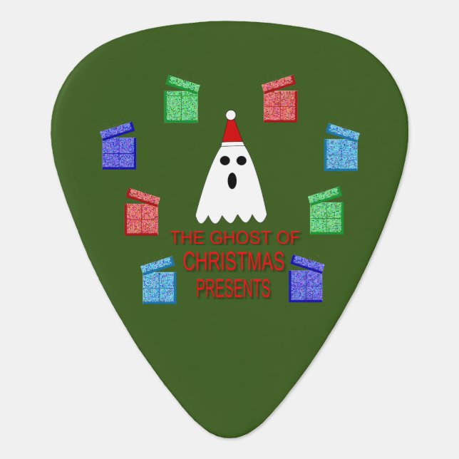 The Ghost of Christmas Presents Funny Guitar Pick (Front)