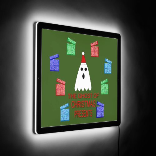 The Ghost of Christmas Presents Funny LED Sign