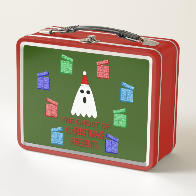 The Ghost of Christmas Presents Funny Metal Lunch Box (Front)