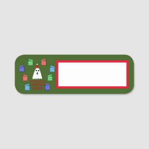 The Ghost of Christmas Presents Funny Name Tag