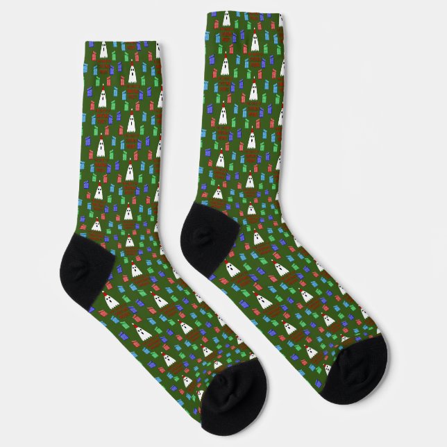 The Ghost of Christmas Presents Funny Patterned Socks (Right)