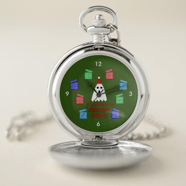 The Ghost of Christmas Presents Funny Pocket Watch (Inside)