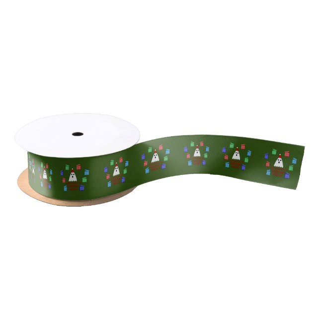 The Ghost of Christmas Presents Funny Satin Ribbon (Spool)