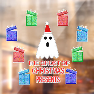 The Ghost of Christmas Presents Funny Shop Window Cling