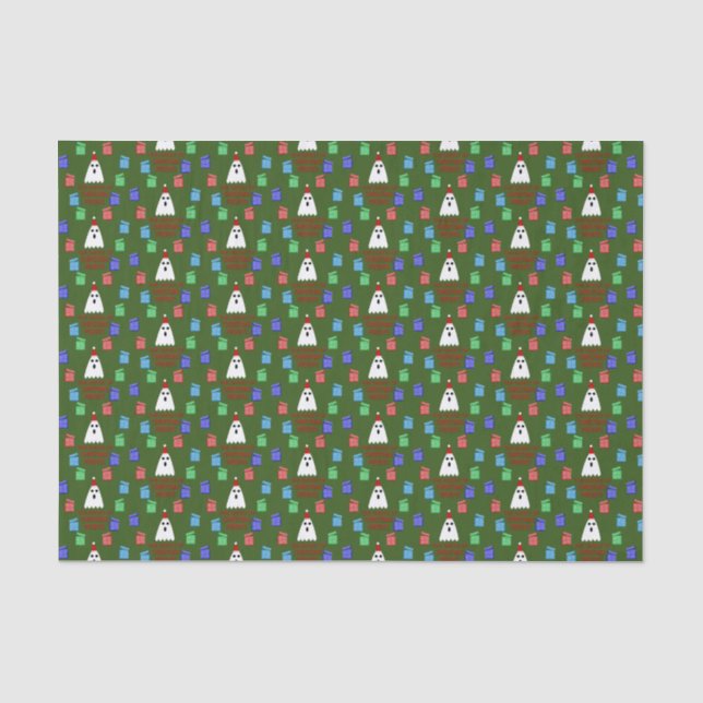 The Ghost of Christmas Presents Funny Tissue Paper (Front)