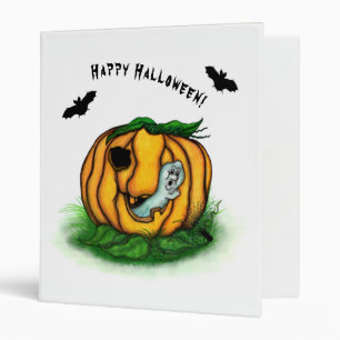 The Ghost of Halloween , Bat , Ghost and Spider 3 Ring Binder