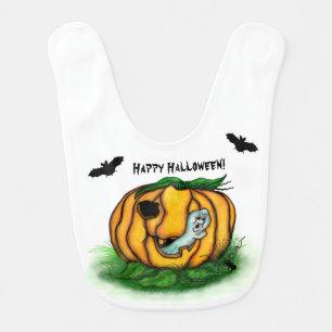 The Ghost of Halloween , Bat , Ghost and Spider Baby Bib