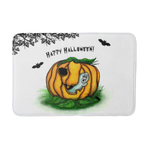The Ghost of Halloween , Bat , Ghost and Spider Bath Mat