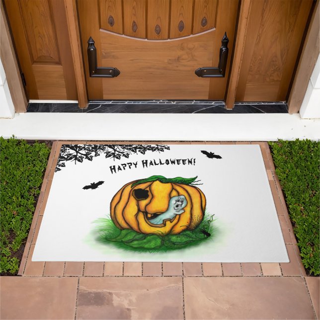 The Ghost of Halloween , Bat , Ghost and Spider Doormat (Outdoor)