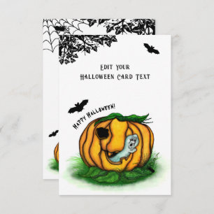 The Ghost of Halloween , Bat , Ghost and Spider Enclosure Card