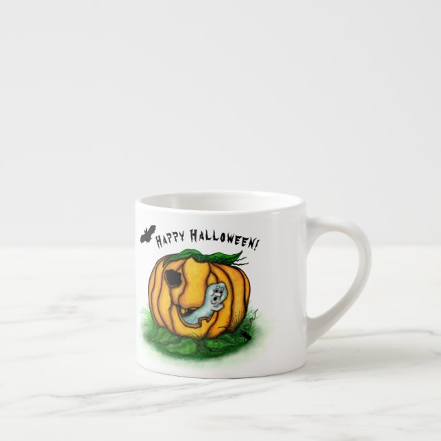 The Ghost of Halloween , Bat , Ghost and Spider Espresso Cup (Right)