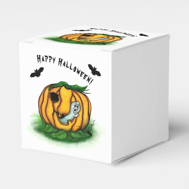 The Ghost of Halloween , Bat , Ghost and Spider Favor Boxes (Front Side)