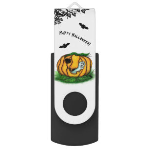 The Ghost of Halloween , Bat , Ghost and Spider Flash Drive