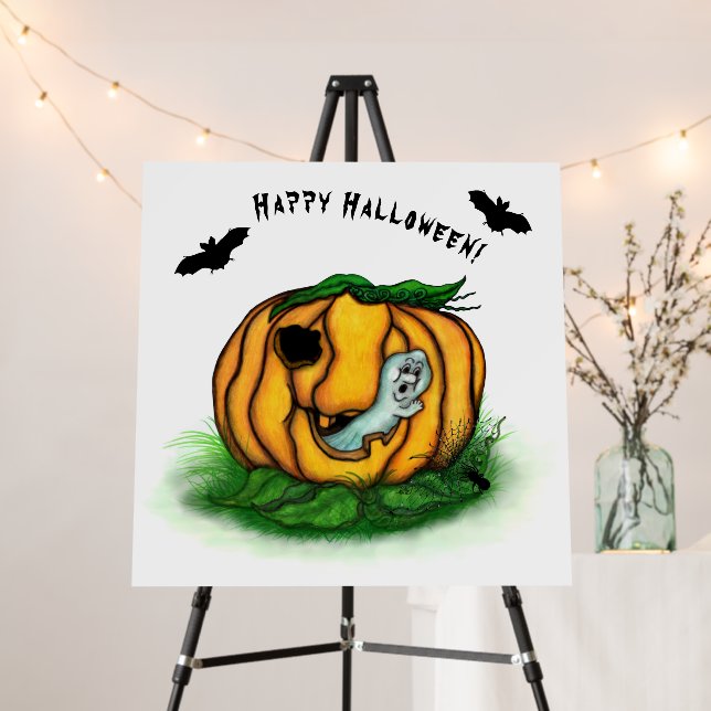 The Ghost of Halloween , Bat , Ghost and Spider Foam Board (In Situ (Stand))