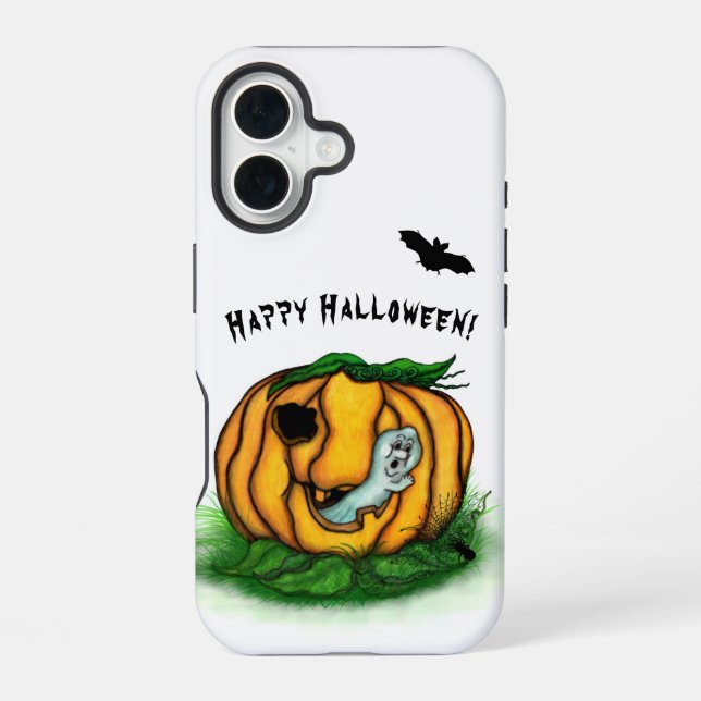 The Ghost of Halloween , Bat , Ghost and Spider iPhone Case (Back)