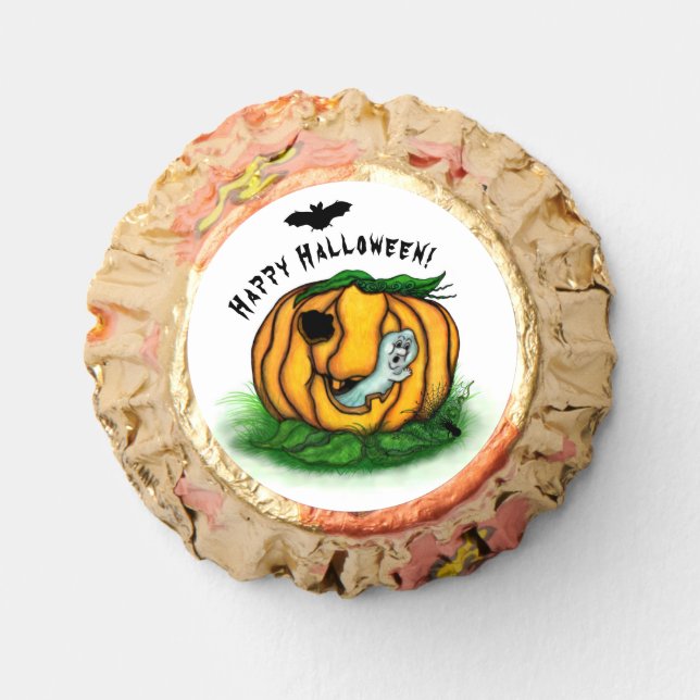 The Ghost of Halloween , Bat , Ghost and Spider Reese's Peanut Butter Cups (Front)